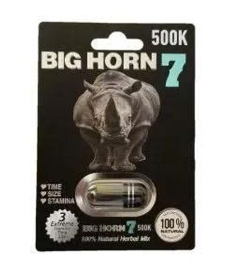Viên uống cao cấp tinh chất thiên nhiên dành cho phái mạnh Rhino Big Horn 7 Black 500K 1 Viên