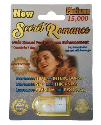Viên uống cao cấp tinh chất thiên nhiên dành cho phái mạnh Secret Romance 15000 Platinum 1 Viên