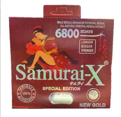 Viên uống tăng cường sinh lý nam Samurai X Red New Gold 6800 SPECIAL EDITION cao cấp 1 Viên 7 Ngày