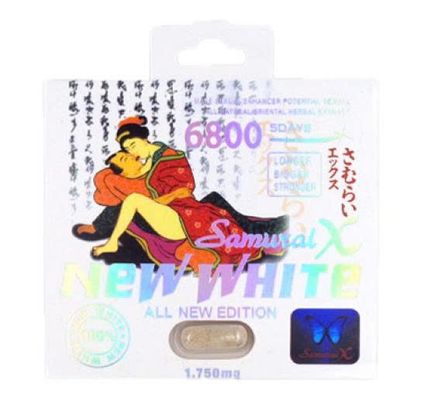 Viên uống cao cấp tinh chất thiên nhiên dành cho phái mạnh Samurai X New White 6800 ALL NEW EDITION 1750mg 1 Viên