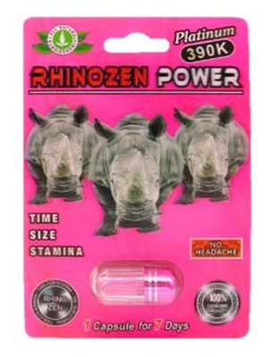 Viên uống tăng cường sinh lý nam Rhino Zen Power 390K Platinum cao cấp 1 Viên 7 Ngày