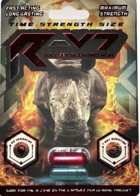Bộ 2 viên uống cao cấp tinh chất thiên nhiên dành cho nam và nữ từ mỹ Rhino R-V7 Maximum Strength