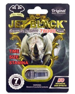 Viên uống tăng cường sinh lý nam Rhino Jet Black 78000 Full Power cao cấp 1 Viên 7 Ngày