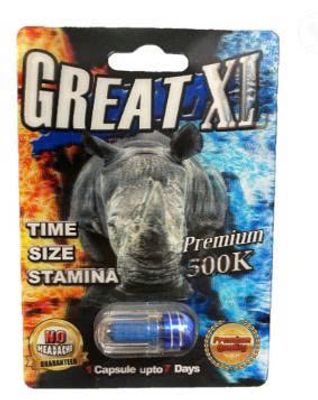 Viên uống tăng cường sinh lý nam Rhino Great XL Premium 500K cao cấp 1 Viên 7 Ngày