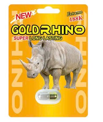 Viên uống cao cấp tinh chất thiên nhiên dành cho phái mạnh Rhino Gold 188K SUPER LONG LASTING 1 Viên