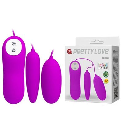 TRỨNG RUNG PRETTYLOVE IRMA 2 Đầu  Cao cấp Chính Hãng