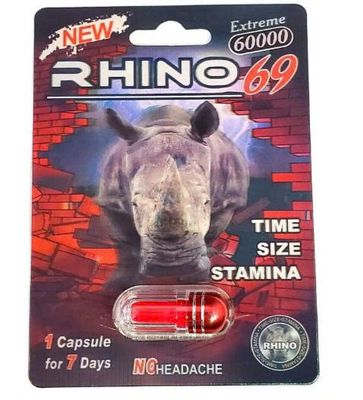 Viên uống tăng cường sinh lý nam Rhino 6969 60000mg Extreme Red New cao cấp 1 Viên 7 Ngày