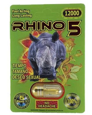 Viên uống cao cấp tinh chất thiên nhiên dành cho phái mạnh Rhino 5 12000mg Tiempo Tamano Deseo SEXUAL Higher 1 Viên