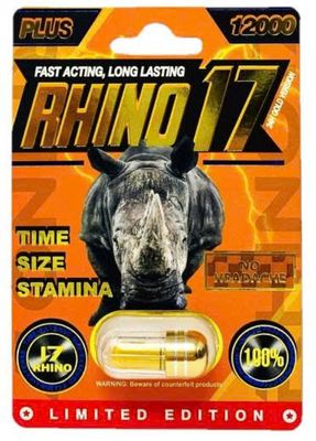Viên uống cao cấp tinh chất thiên nhiên dành cho phái mạnh Rhino 17 12000mg Plus Gold Fast  1 Viên