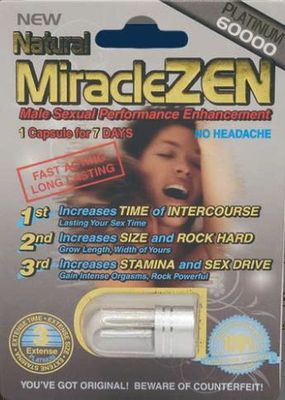 Viên uống cao cấp tinh chất thiên nhiên dành cho phái mạnh Miracle Zen Platinum 600000mg 1 Viên