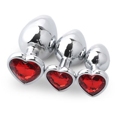 Phích ghim hậu môn inox BUTT PLUG KIM LOẠI CHUÔI TIM cao cấp chính hãng