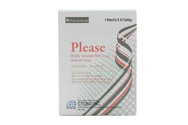 Tem hỗ trợ kéo dài và cường dương nam Please Orally Soluble Film 50mg 10 tem chính hãng