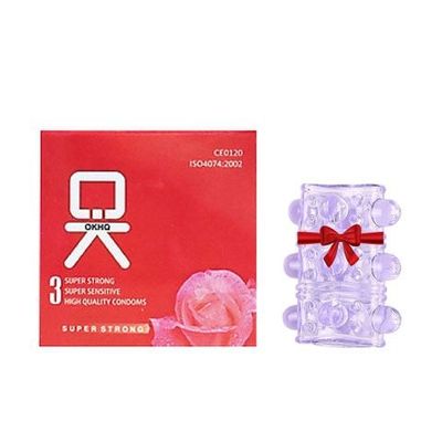 Bộ sản phảm phẩm quà tặng giá rẻ Bao Cao Su OK Không Mùi 3 cái + Đôn Khúc Bi Chính Hãng