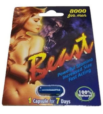 Viên uống tăng cường sinh lý nam Beast 8000mg cao cấp 1 Viên 7 Ngày