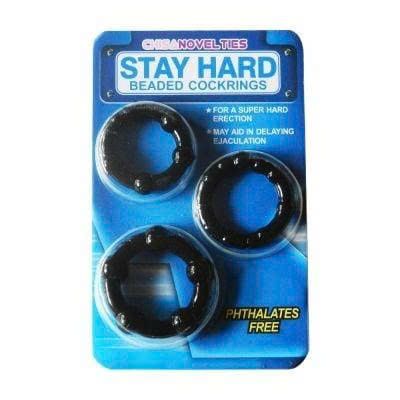 Bộ Vòng Đeo Bi Stay Hard Silicone Cao Cấp Giữ Cương Cứng Cậu Bé Dành Cho Nam Giới 