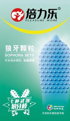 Bao cao su gân gai HẠT NỔI PLEASURE MORE (HỘP 10 CÁI)