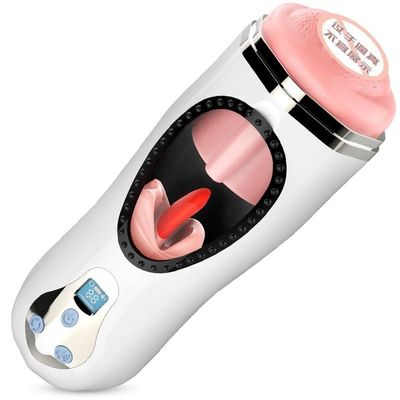Cốc âm đạo dành cho nam giới Masturbation Cup Đỏ Nhiều Chế Độ Hút Rung Lưỡi Liếm Mút Mềm 5D Rên La Nhiều Kiểu Sưởi Ấm Chính Hãng