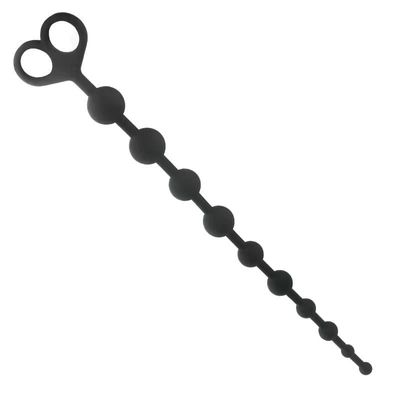 Que Lỗ Hậu Chuỗi Hạt Kích Thích Hậu Môn Silicone Đen Có Tay Cầm Chính hãng
