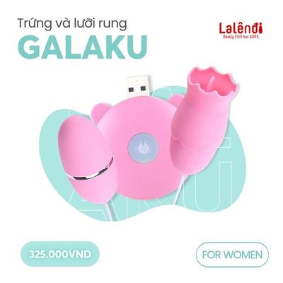 Trứng rung massage cao cấp dành cho nữ giới giải toả 2 đầu Galaku nhiều chế độ rung chính hãng