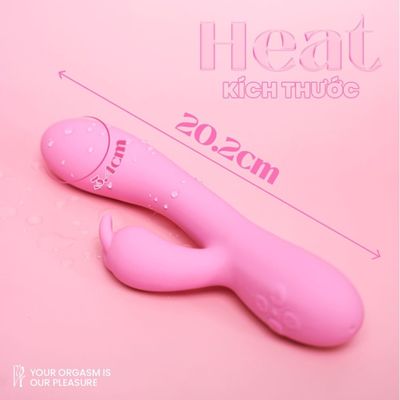 Máy massage cao cấp dành cho nữ giới giải toả có nhánh rung Tai thỏ Heat nhiều chế độ rung chính hãng