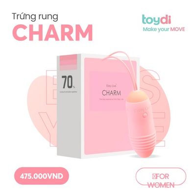 Trứng rung massage cao cấp dành cho nữ giới giải toả Easy Live Charm nhiều chế độ rung chính hãng
