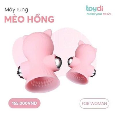 Máy Rung Đầu Ti Kích Thích Điểm G Mèo Hồng Chính Hãng