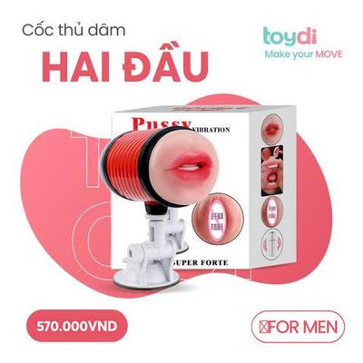 Cốc âm đạo silicone Tăng Khoái Cảm 2 Đầu Chính Hãng