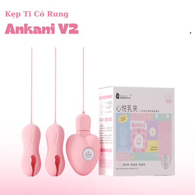 Kẹp Vú Kích Thích Đầu Ti Ankni V2 20 Chế Độ Rung  cho nữ giới chính hãng