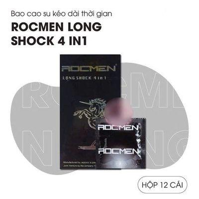 Bao Cao Su Kéo Dài Thời Gian Quan Hệ Rocmen Long Shock 4in1 - Hộp 12 Cái