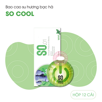 Bao Cao Su Hương Bạc Hà SO Cool - Hộp 12 Cái 377965