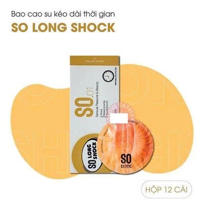 Bao Cao Su Kéo Dài Thời Gian SO Long Shock - Hộp 12 Cái 377967