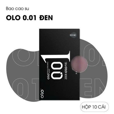 Bao Cao Su OLO Đen Siêu Mỏng, Hương Vani - Hộp 10 Cái 377999
