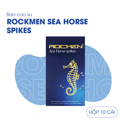 Bao Cao Su Điểm Nổi, Hương Bạc Hà Rocmen Sea Horse Spikes Hộp 10 Cái
