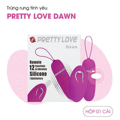 Trứng Rung Điều Khiển Từ Xa Cao Cấp Pretty Love Dawn 12 Chế Độ 