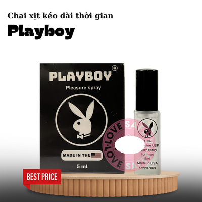 Chai Xịt Kéo Dài Thời Gian Cho Nam Playboy Đen 10% Chai 5ml