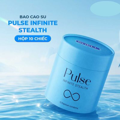 Bao cao su Shell Pulse Infinite Stealth - Hương nước hoa coa cấp, siêu mỏng, kéo dài  - Hộp 10 cái cao cấp chính hãng
