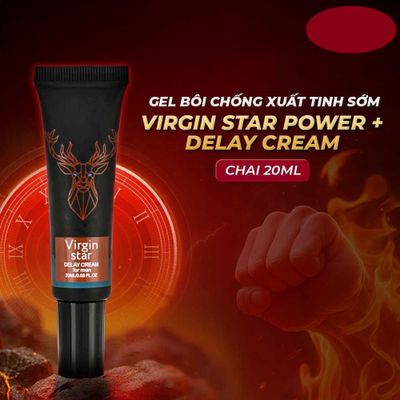 Gel bôi Virgin Star Power+ Delay Cream chống xuất tinh sớm - Chai 20ml cao cấp chính hãng