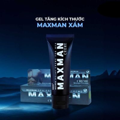 Gel bôi tăng kích thước, hỗ trợ kéo dài thời gian Maxman Xám - Chai 60g 378587
