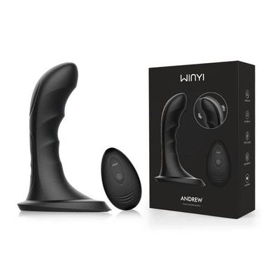 Phích Cắm Massage Kích Thích Hậu Môn Silicone Mềm Rung - Bú - Liếm 10 Chế Độ Cao Cấp Winyi Andrew - Điều Khiển Từ Xa