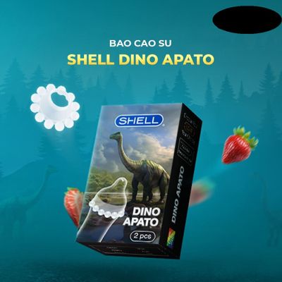 Bao cao su Shell Dino Apato Hộp 1 vòng 12 bi lớn 1 bao Shell Performax (Hộp 2 cái) cao cấp chính hãng