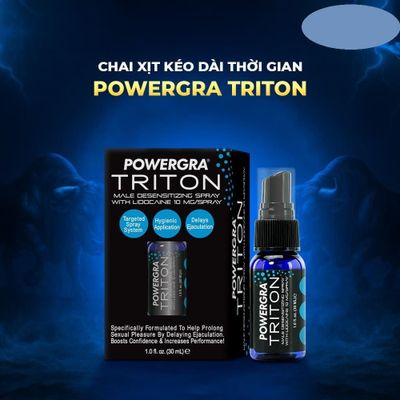 Chai xịt kéo dài thời gian nam cao cấp Powergra Triton Chai 30ml chính hãng