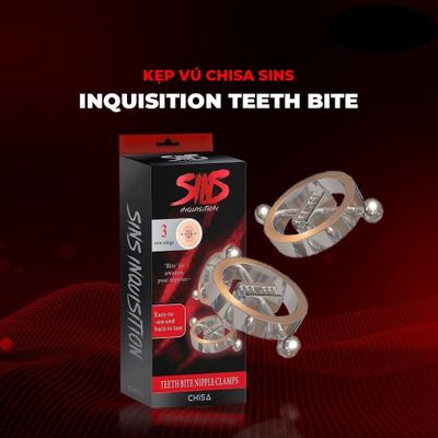 Kẹp vú kích thích đầu ti Chisa Sins Inquisition Teeth Bite Nipple Clamps 382365