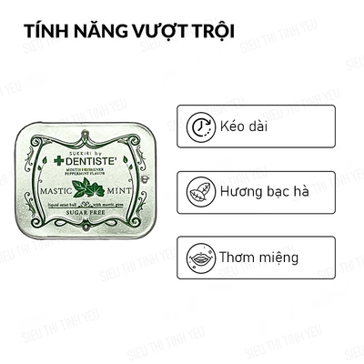 Kẹo ngậm BJ Love Mint by Dentiste Mastic Mint kéo dài thời gian hương bạc hà hộp 20 viên 382585