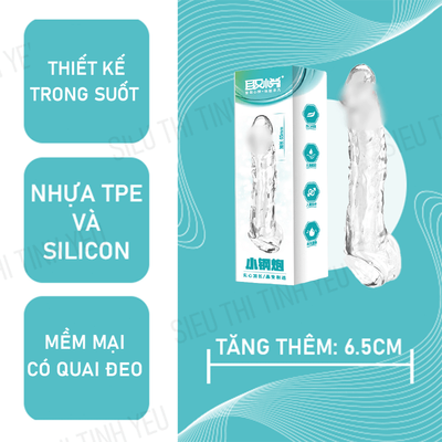 (Có Video) Bao cao su Aichao dài thêm 6.5cm trong suốt có quai đeo