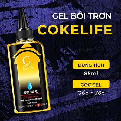 Gel bôi trơn hậu môn giảm đau Cokelife dịu nhẹ nha đam chai 85ml