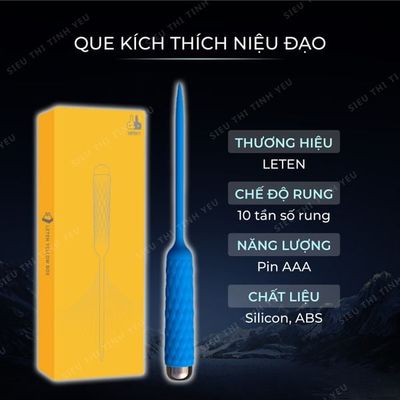 (Có Video) Que kích thích niệu đạo Leten cho nam đa chế độ rung dùng pin