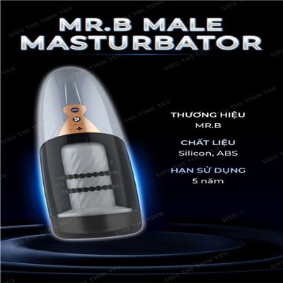 (Có Video) Âm đạo giả tự động Mr.B B3 5 chế độ rung có âm thanh gai mềm dùng pin sạc