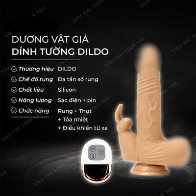 (Có video) Dương vật giả dính tường có rung thục làm ấm chân thật Dildo