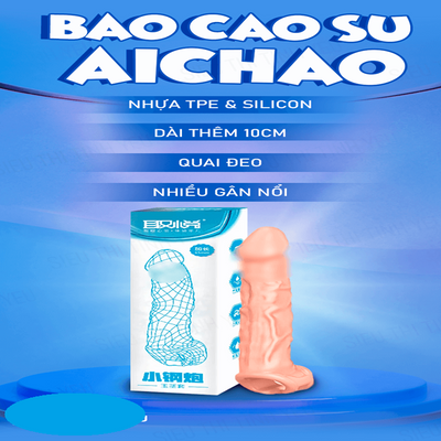 (Có Video) Bao cao su Aichao dài thêm 6.5cm có quai đeo