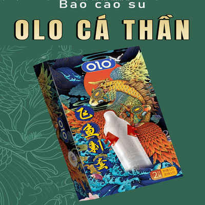Bao cao su OLO Cá Thần nhiều gai cạnh có bi mềm 1.5cm hộp 1 cái 382494